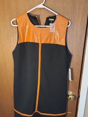 THML Textured Faux Leather Accent Dress Sz Large